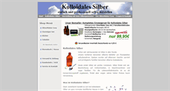 Desktop Screenshot of kolloidales-silber.at