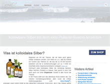 Tablet Screenshot of kolloidales-silber.org